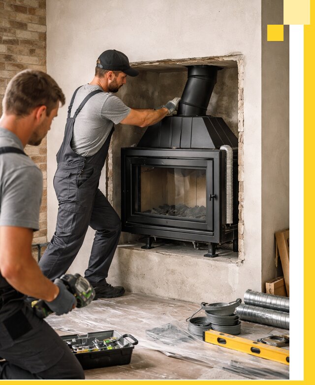 Установка каминных топок в Ростове-на-Доне: монтаж, подключение
