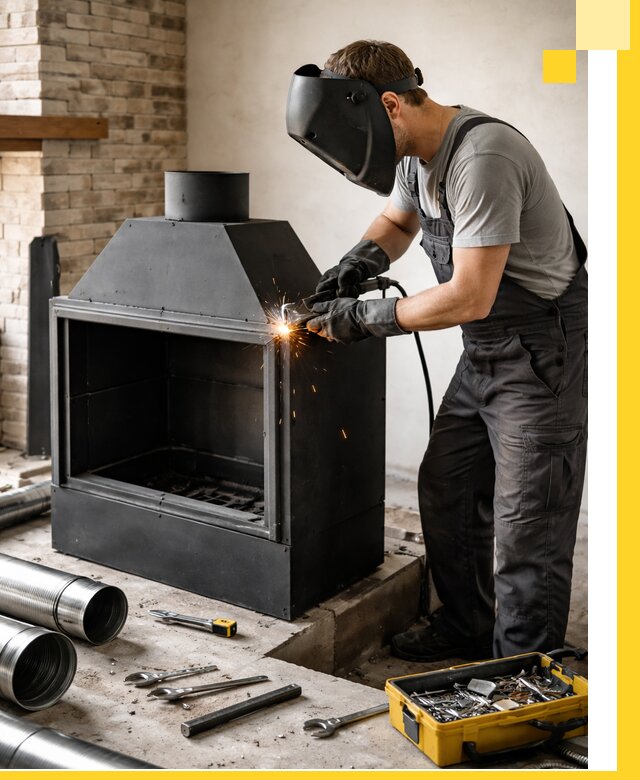 Продажа и установка металлических каминов в Ростове-на-Доне под ключ