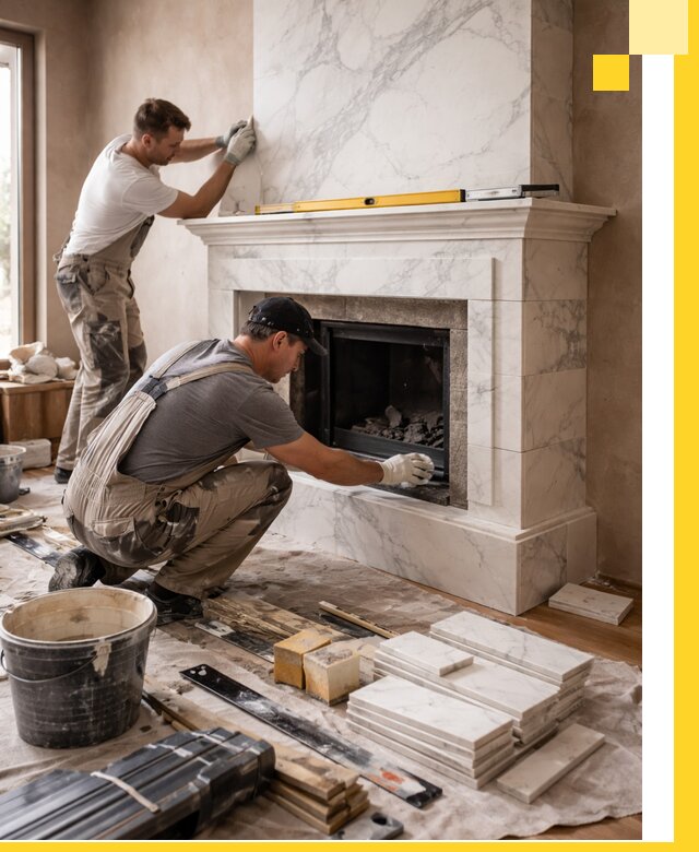 Отделка каминов в Ростове-на-Доне качественные облицовочные работы