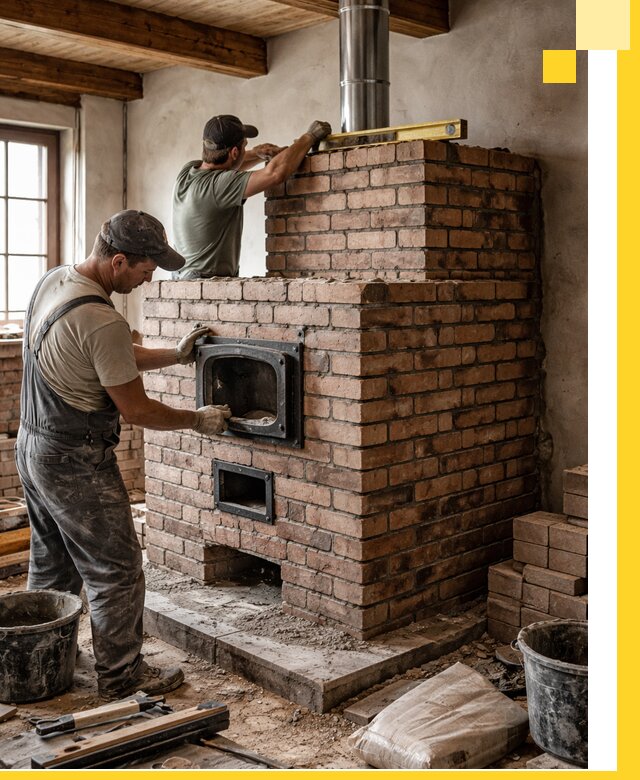 Печи для загородного дома под ключ в Ростове-на-Доне — монтаж и сервис