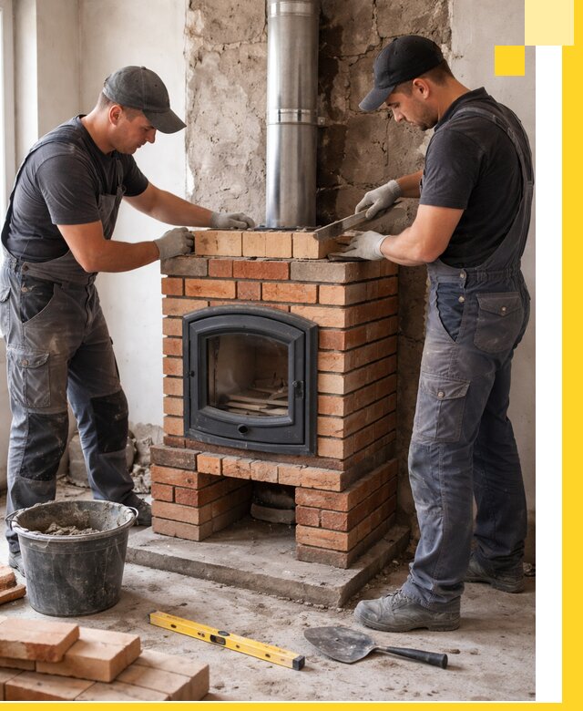 Монтаж печи камина под ключ в Ростове-на-Доне с гарантией и пусконаладкой