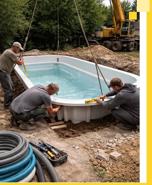 Установка и монтаж композитных бассейнов под ключ в Ростове-на-Доне