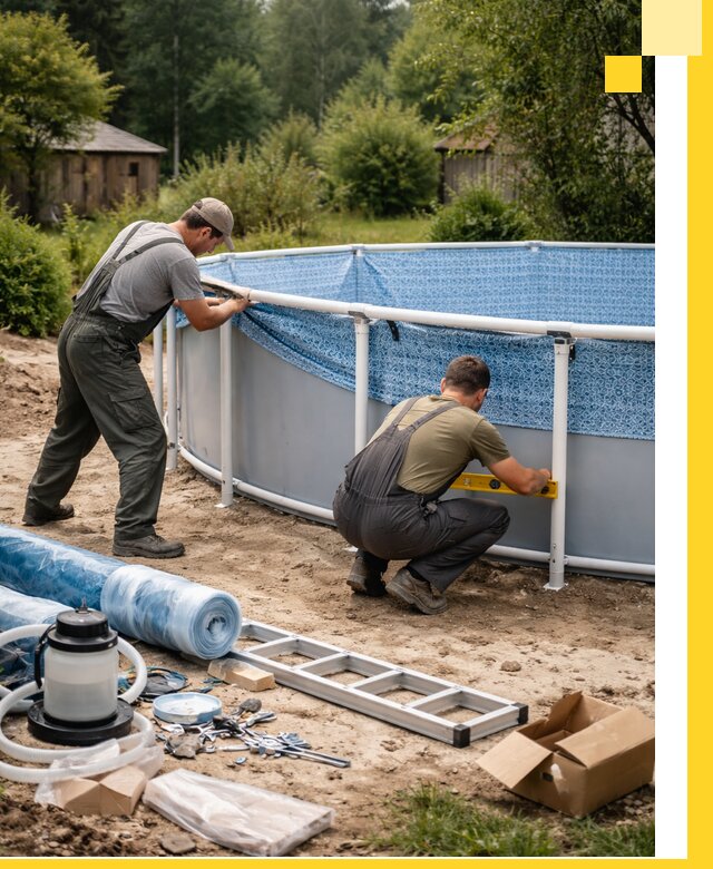 Установка и монтаж каркасных бассейнов в Ростове-на-Доне под ключ