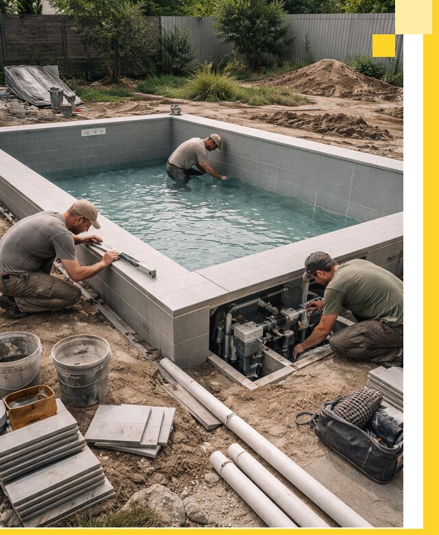 Строительство и монтаж бассейнов для дачи под ключ в Ростове-на-Доне