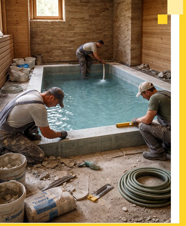 Проектирование и строительство бассейнов для бани в Ростове-на-Доне