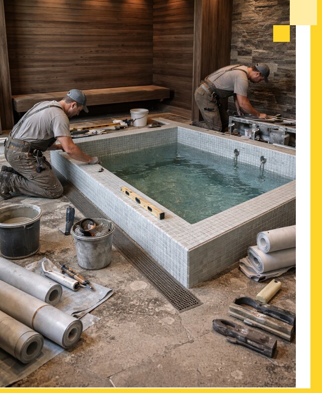 Установка и строительство бассейнов для сауны в Ростове-на-Доне