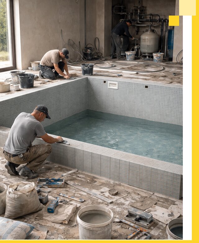 Строительство и монтаж бассейнов в помещении в Ростове-на-Доне