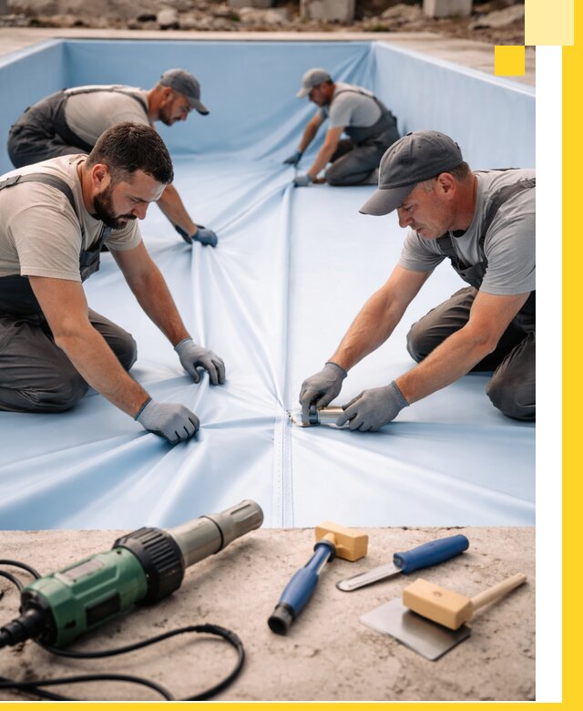 ПВХ пленка для бассейнов с монтажом и гарантией в Ростове-на-Доне