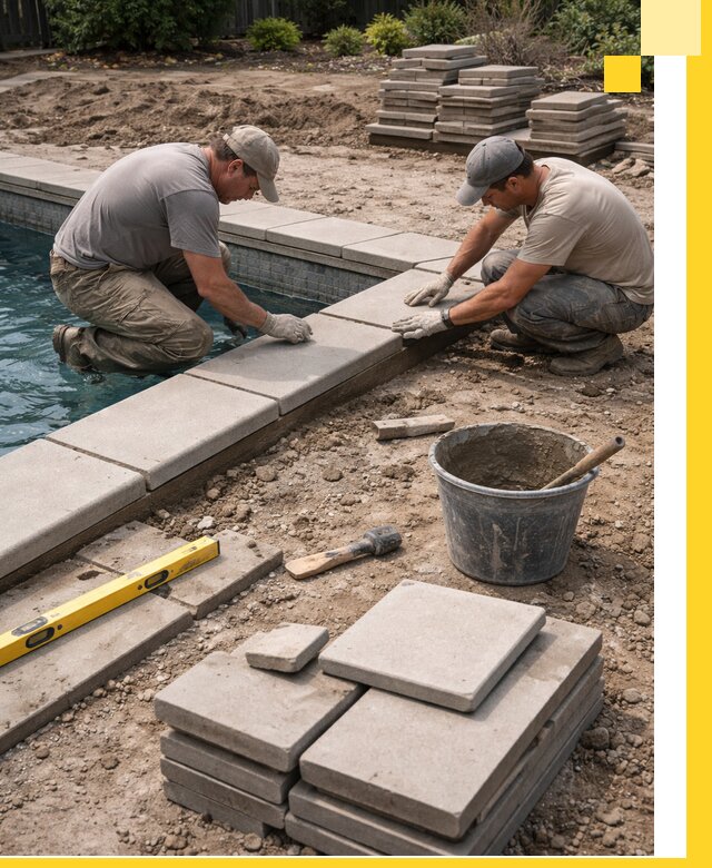 Установка и изготовление копингового камня для бассейнов в Ростове-на-Доне