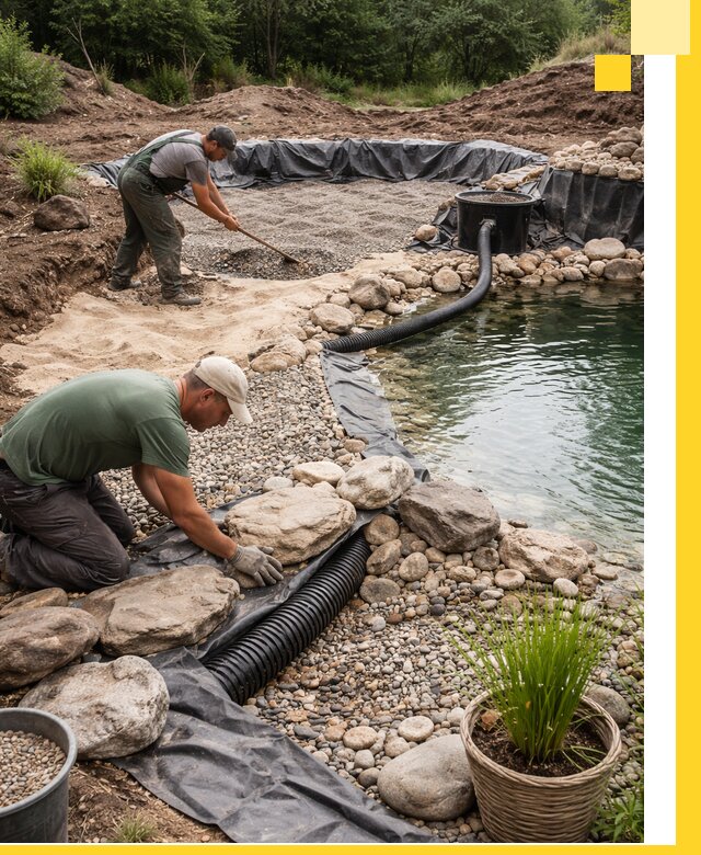 Строительство природных бассейнов и озер в Ростове-на-Доне под ключ