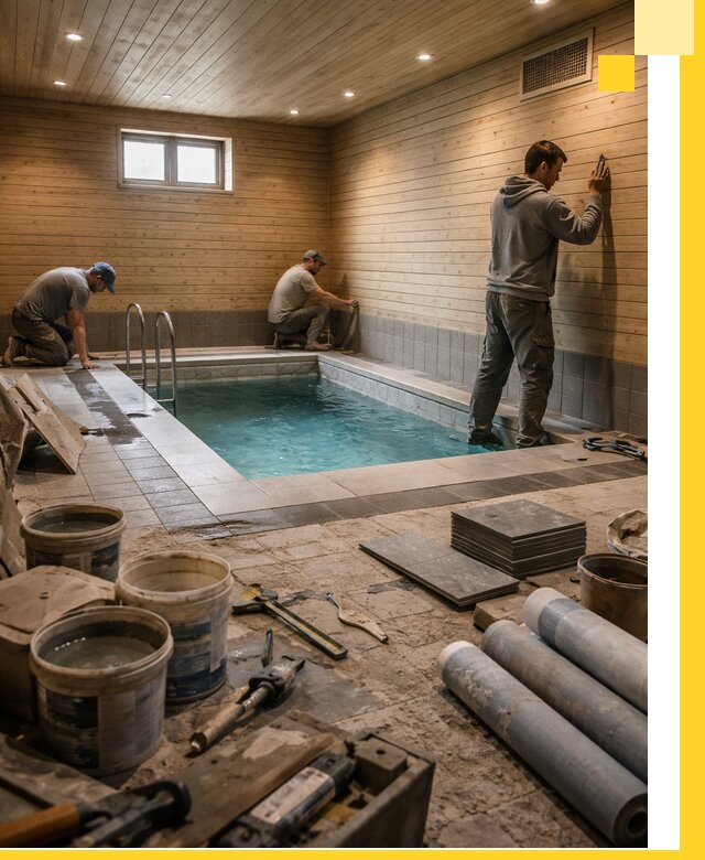 Строительство бани с бассейном и сауной под ключ в Ростове-на-Доне