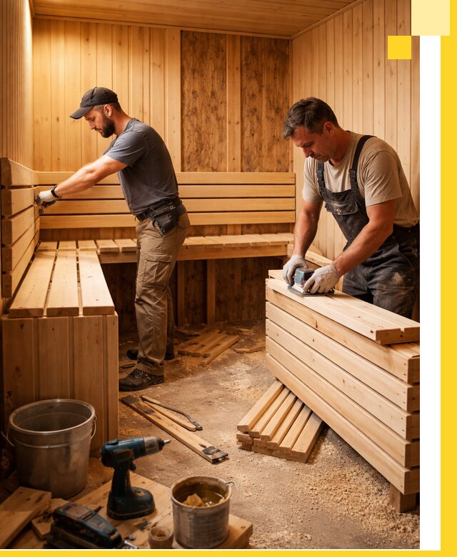 Профессиональный комплексный ремонт саун под ключ в Ростове-на-Доне