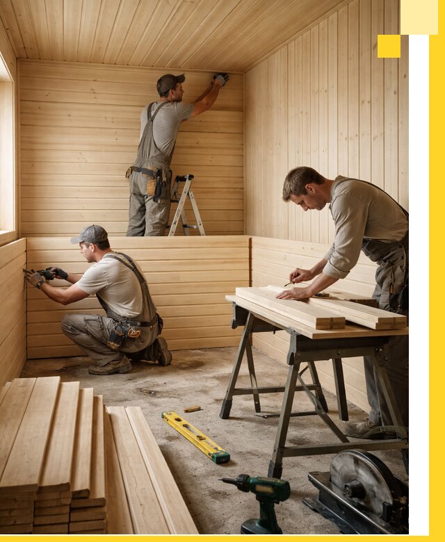 Обшивка саун в Ростове-на-Доне из натуральной древесины под ключ