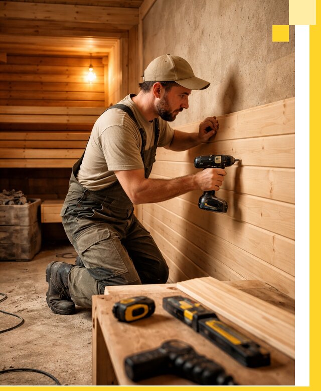 Профессиональная внутренняя отделка бани в Ростове-на-Доне под ключ