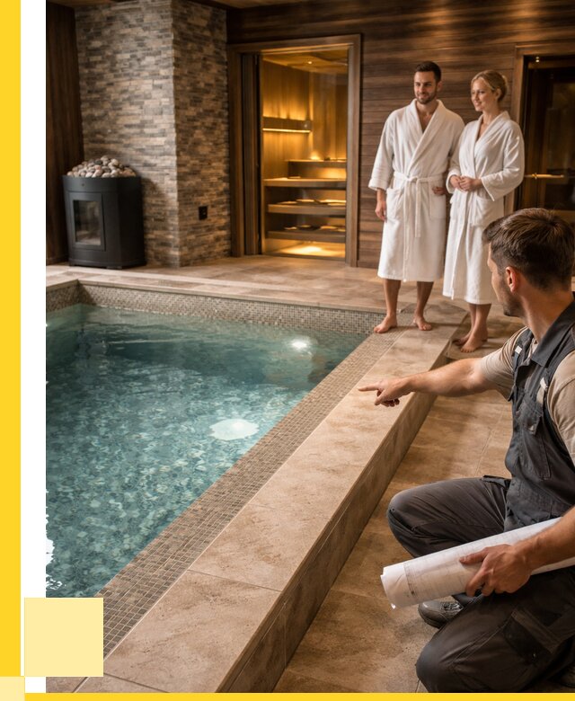 Проект бани с бассейном под ключ в Ростове-на-Доне от 67789 р. | ЭриданРст