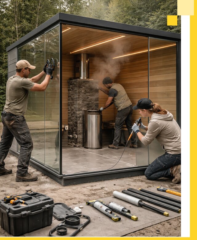 Проектирование и строительство стеклянных бань в Ростове-на-Доне