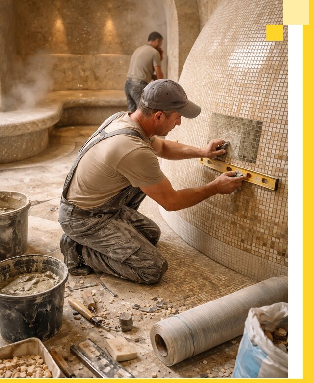 Хамам под ключ в Ростове-на-Доне: проектирование, строительство, отделка