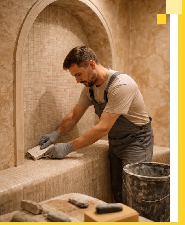 Профессиональная отделка хамамов с мозаикой под ключ в Ростове-на-Доне