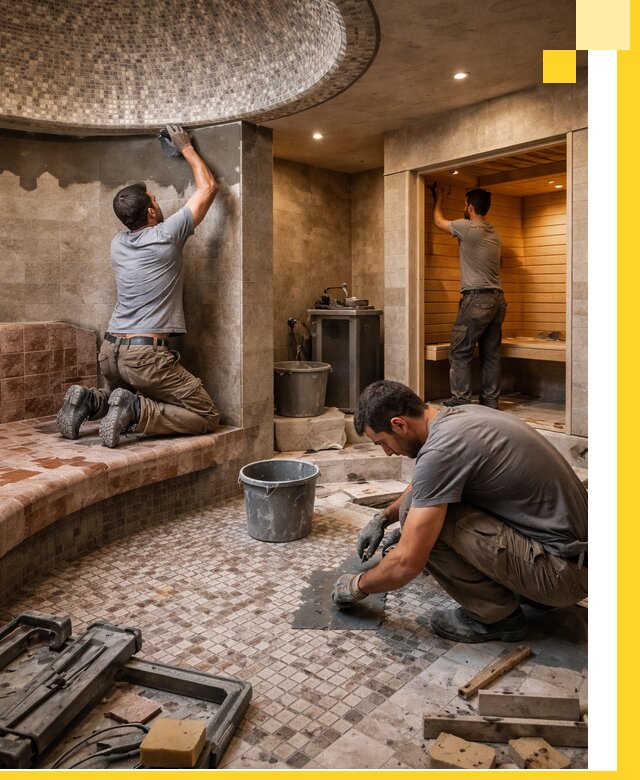 Проект и строительство хамама бани и сауны под ключ в Ростове-на-Доне