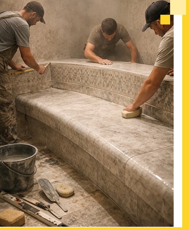 Изготовление и установка сидений для хамама в Ростове-на-Доне